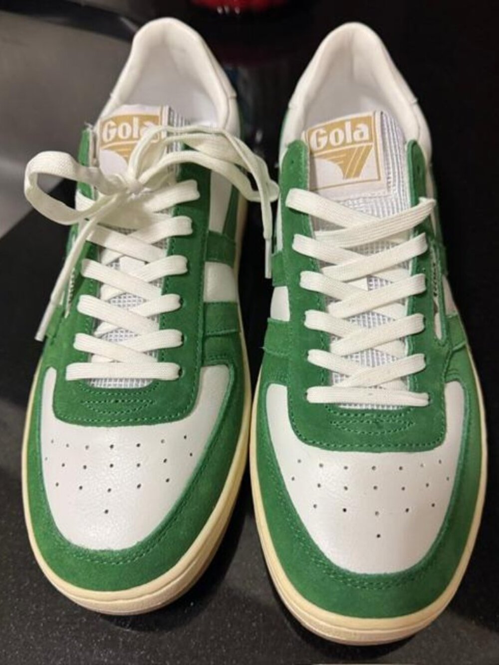 Gola Green suede and white sneaker